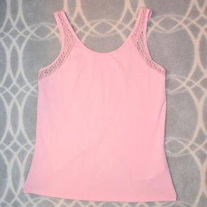 Fabletics Pink Overlapping Back Tank Top